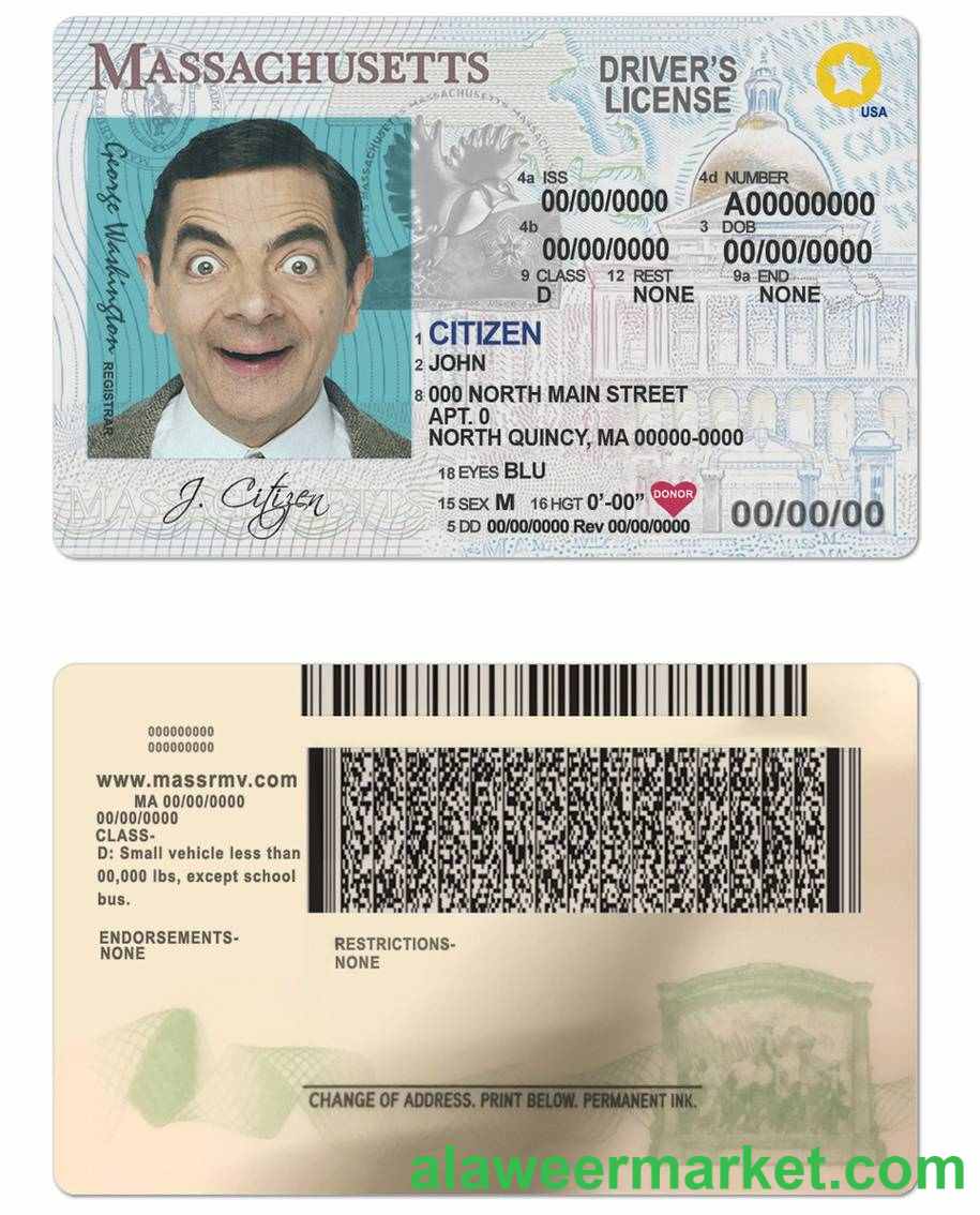 USA Massachusetts driving license